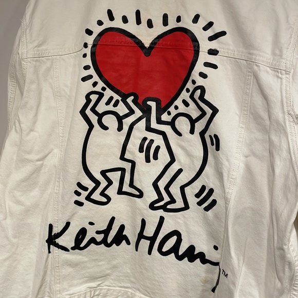 Keith Haring x H&M White Jean Jacket - Picture 4 of 7
